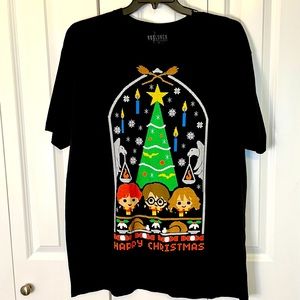 NWT, Box Lunch, Unisex Harry Potter “Happy Christmas” Tee, 2XL